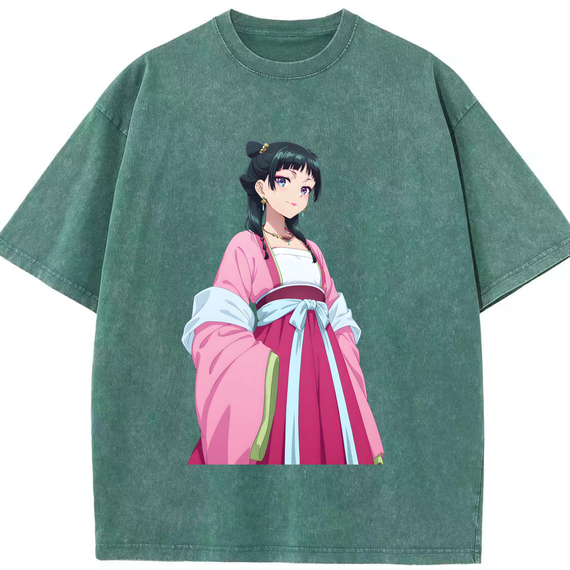 （画像用） 薬屋のひとりごと The Apothecary Diaries 綿100% ヴィンテージ風 半袖Tシャツ（フロントプリント）